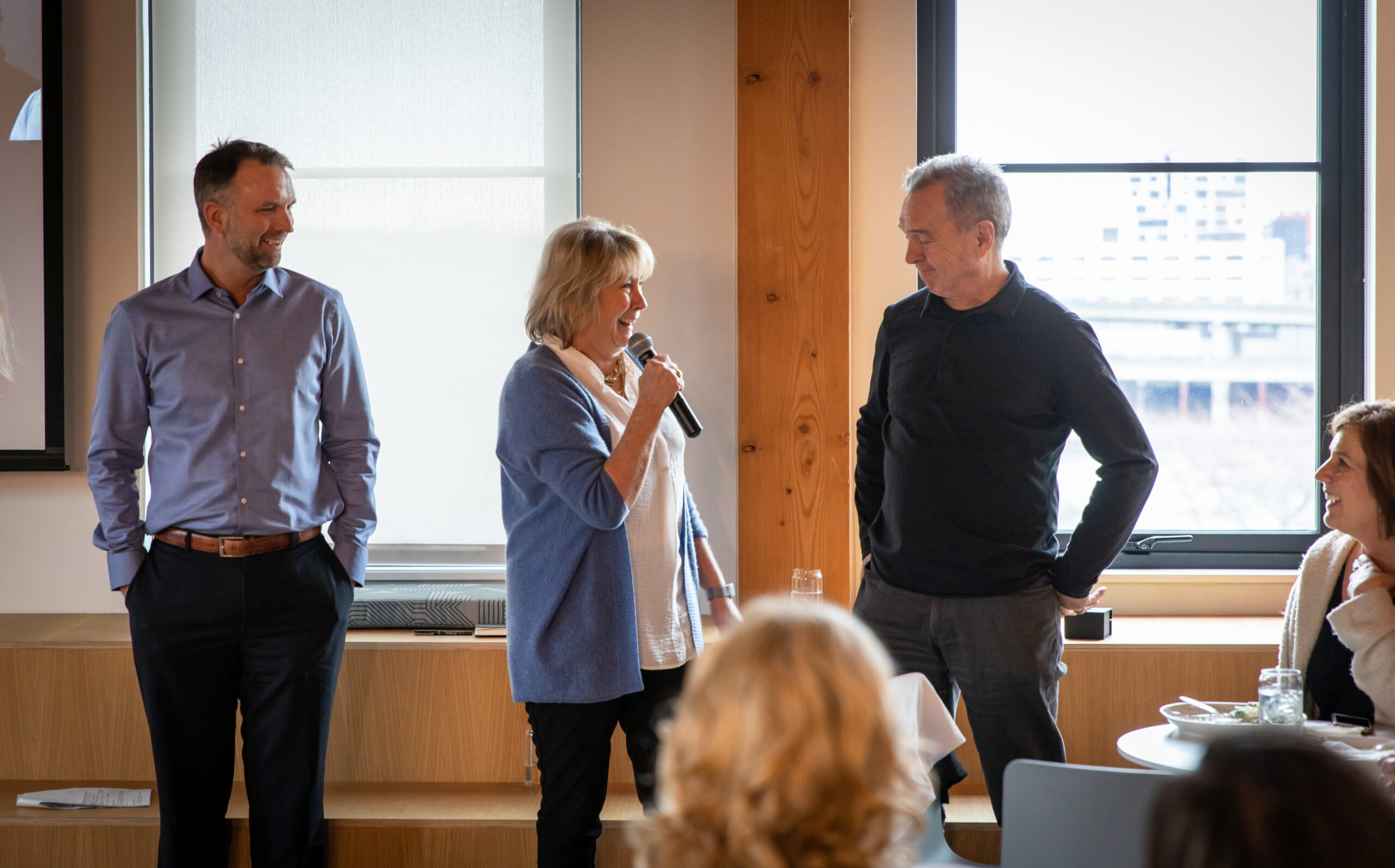 Dave Heater, Karen, and Tom Moisan in 2016