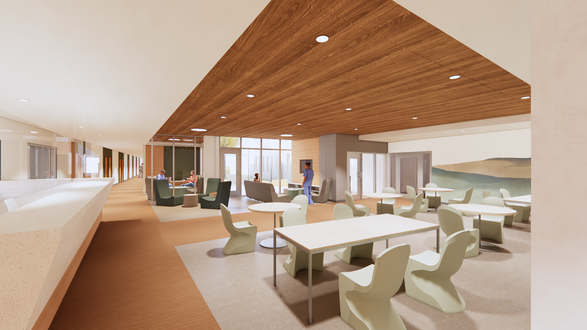 Interior of Compass Health's Phase II design.