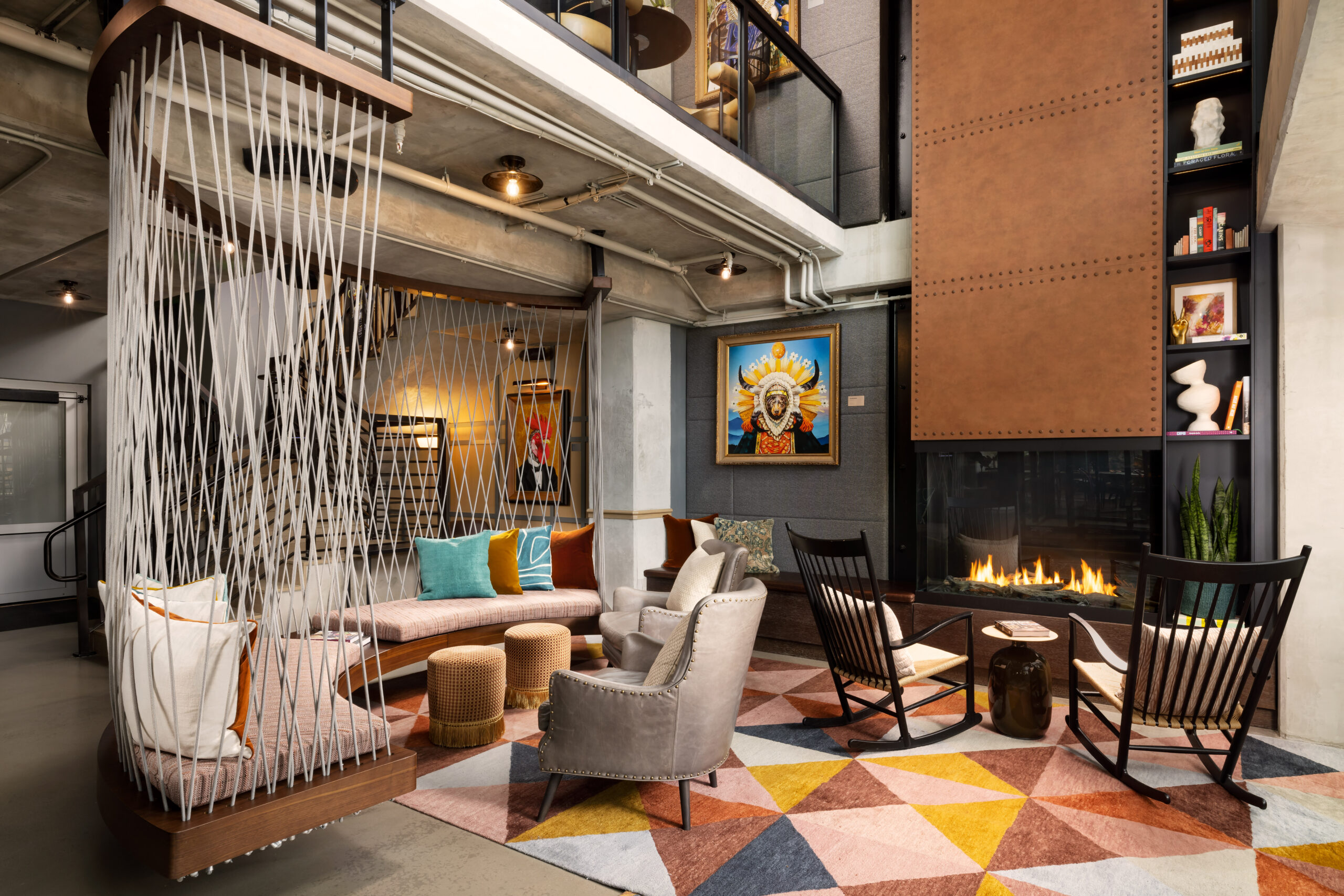 Moxy Asheville Suspended Bench
