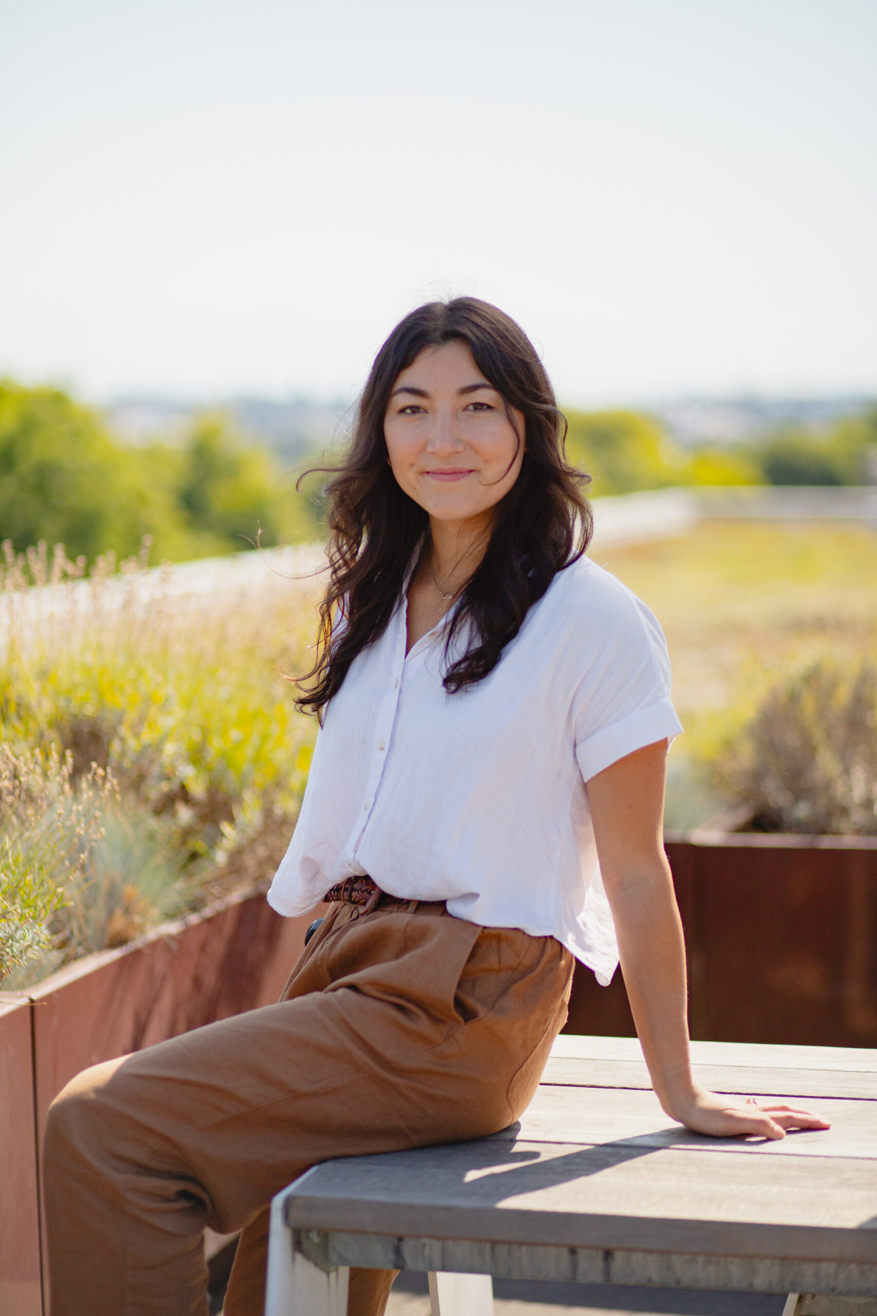 Dani Murphy on the Portland AM Office's Roof